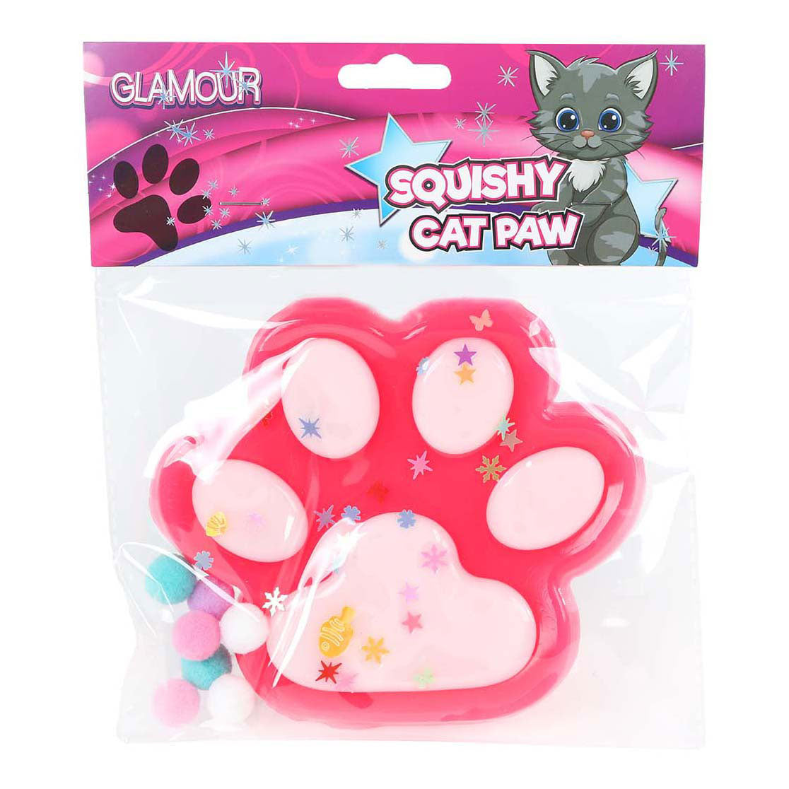 Glamour squishy mega kattenpoot 12,5cm