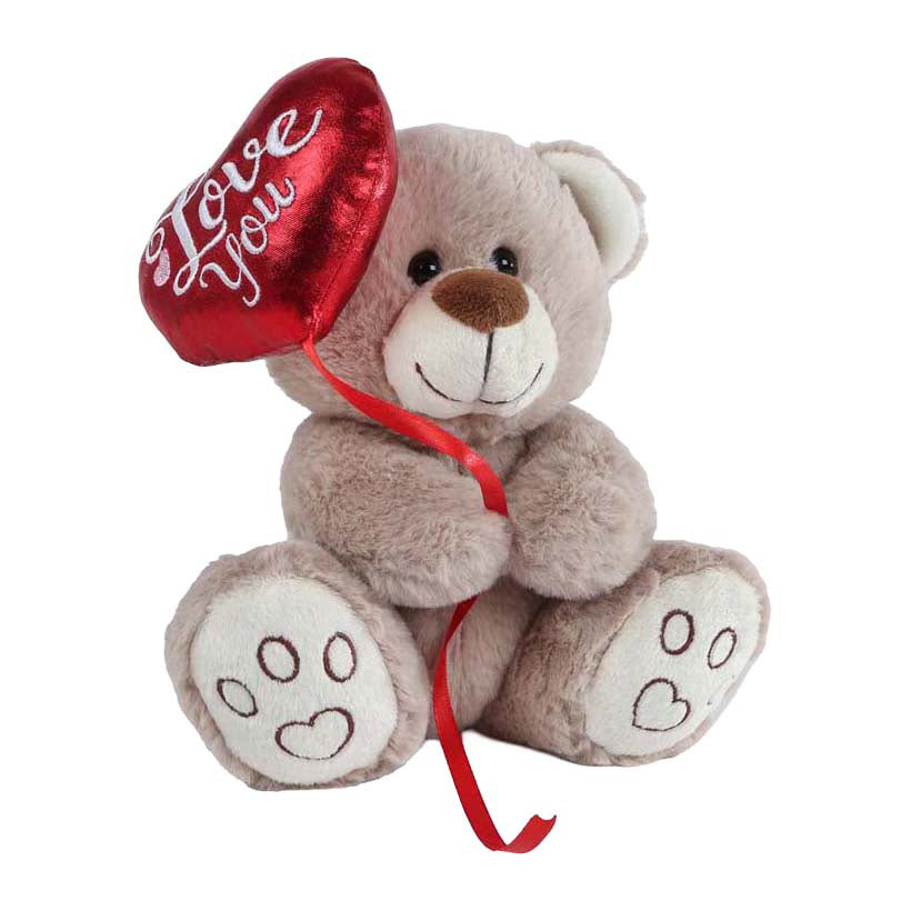 Take Me Home beer met ballonhart pluche - 20cm