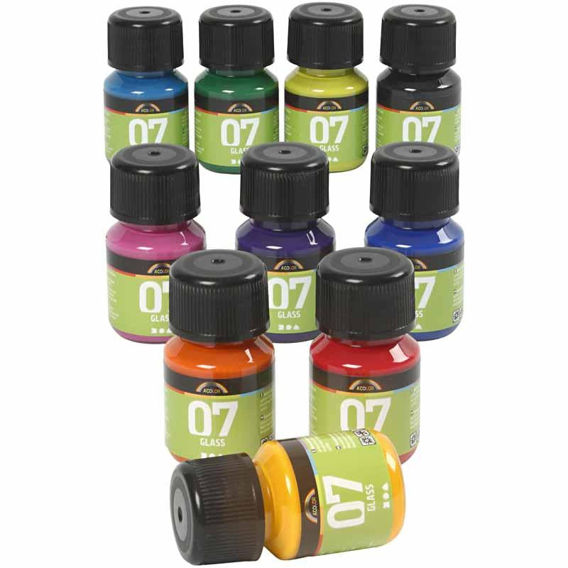 A-Color Https: www.cchobby.nl -glass-diverse-kleuren-10x30-ml-1-doos