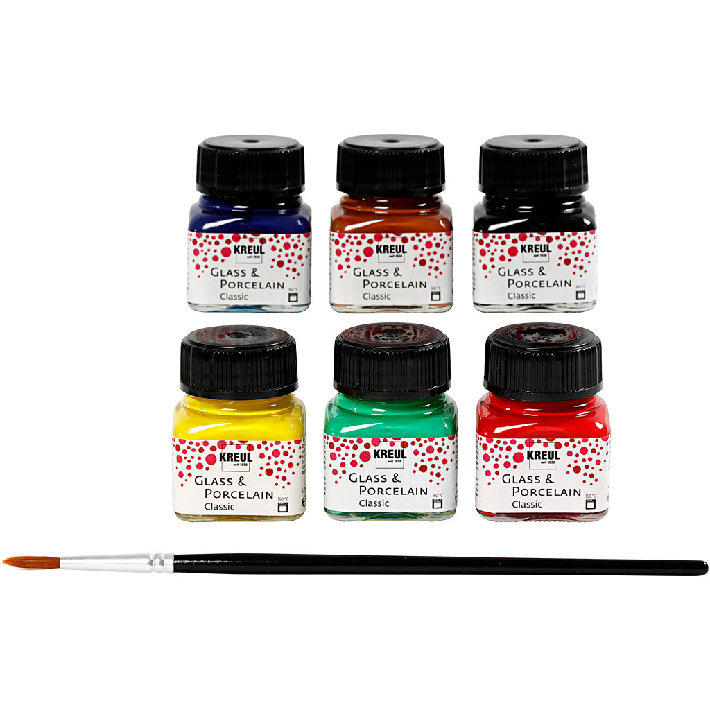 Creativ Company Https: www.cchobby.nl glas-en-porseleinverf-diverse-kleuren-6x20-ml-1-doos