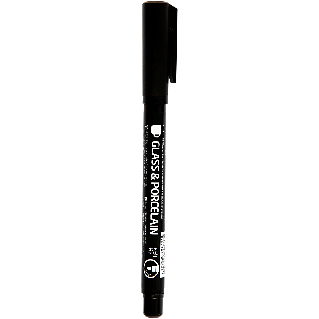 Creativ Company Https: www.cchobby.nl contourstift-voor-glas-en-porselein-lijndikte-1-3-mm-semi-dekkend-zwart-1-stuk