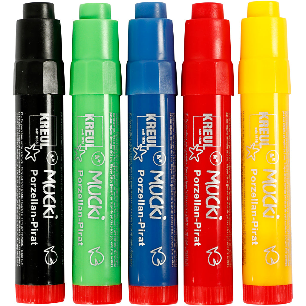 Creotime Https: www.cchobby.nl glas-porseleinstiften-lijndikte-2-5-mm-diverse-kleuren-5-stuk-1-doos