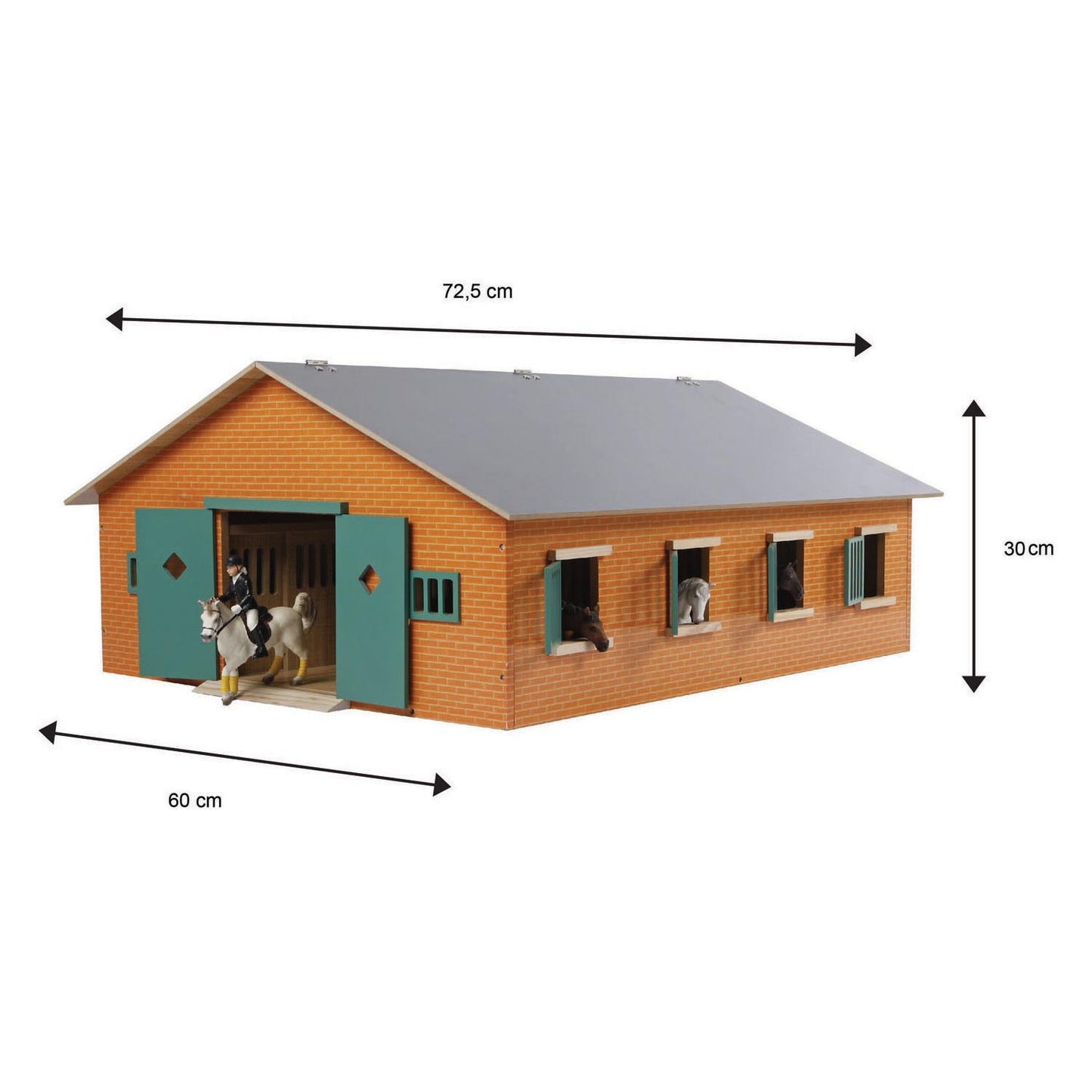 Kids GLOBE paardenstal met 7 boxen, 1:24