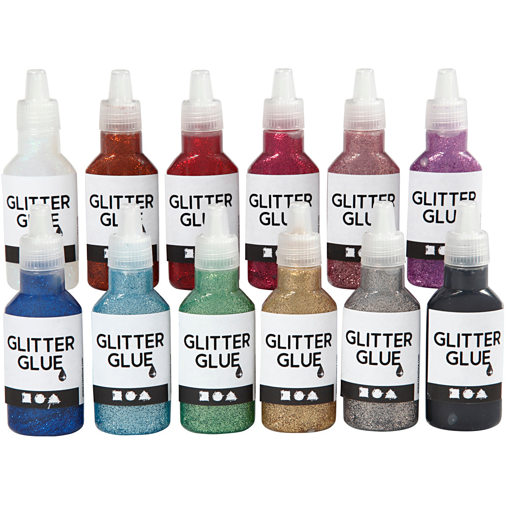 Creativ Company Https: www.cchobby.nl glitterlijm-diverse-kleuren-12x25-ml-1-doos