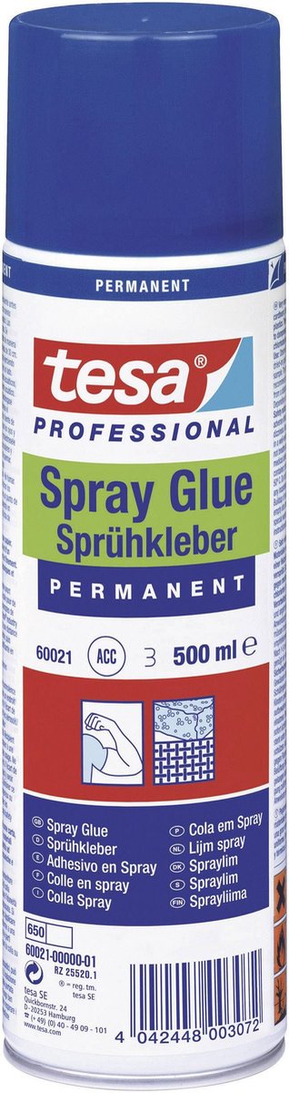 Tesa Professional Lijm tesa spray permanent 500ml
