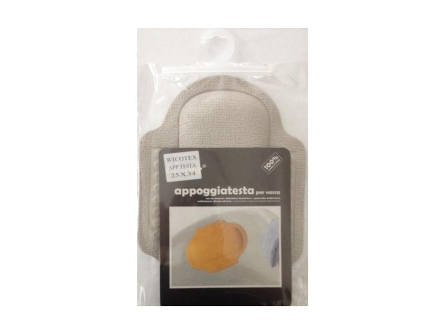Wicotex Antislip badkussen 25x34cm grijs