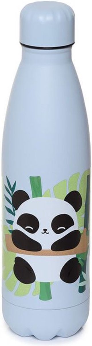 Puckator Pandarama rvs warm koud thermosfles warm en koud 500ml