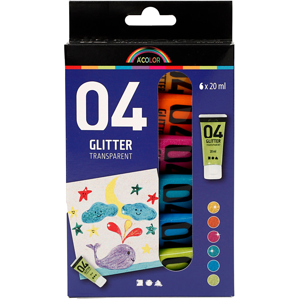 A-Color Https: www.cchobby.nl acrylverf-met-glitters-diverse-kleuren-6x20-ml-1-doos