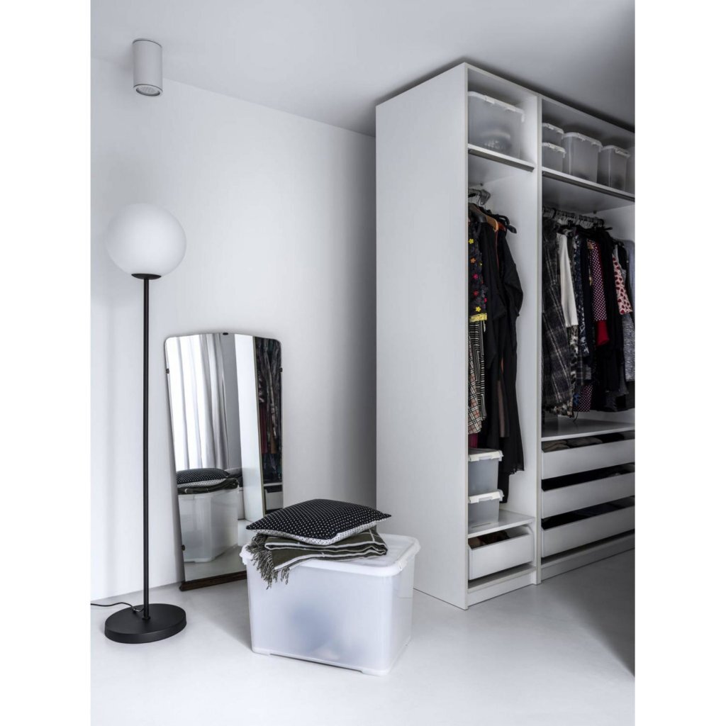 Curver handy+ opbergbox 50l transparant grijs wit