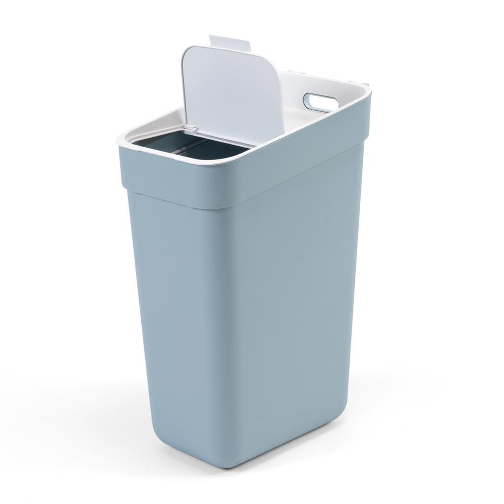 Curver ready to collect prullenbak 30l blauw lichtgrijs