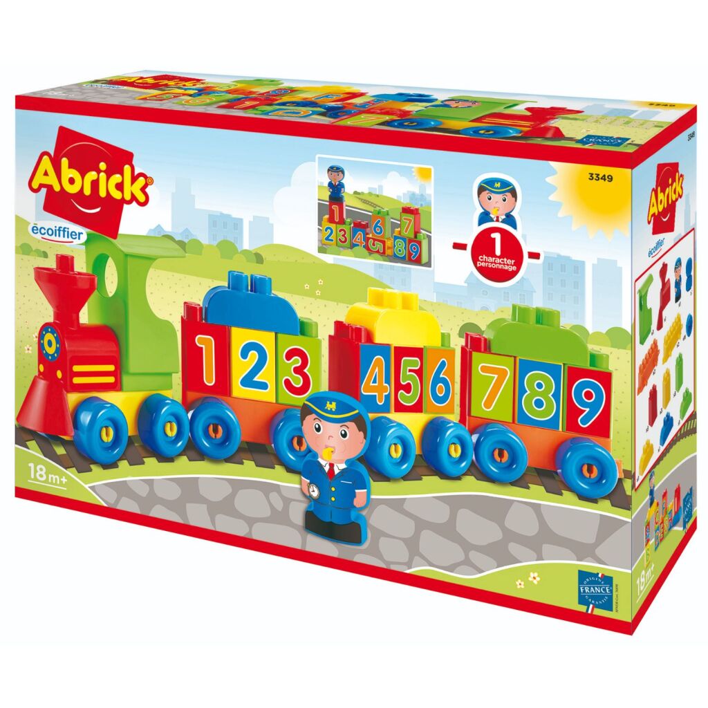 Abrick Ecoiffier locomotief letters en cijfers