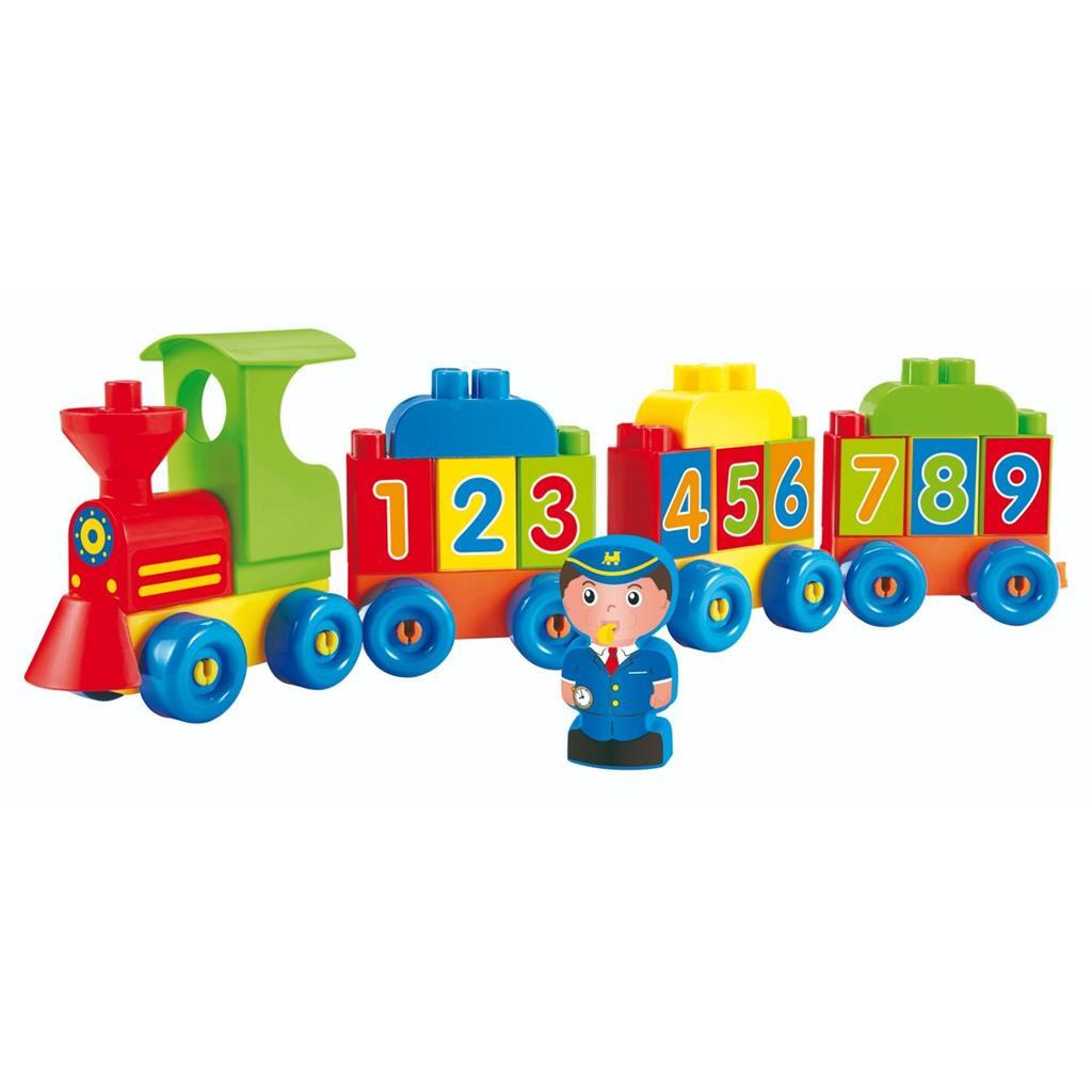 Abrick Ecoiffier locomotief letters en cijfers