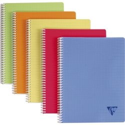 Spiraalschirften Linicolor Clairfontaine 328126 A4 assorti geruit