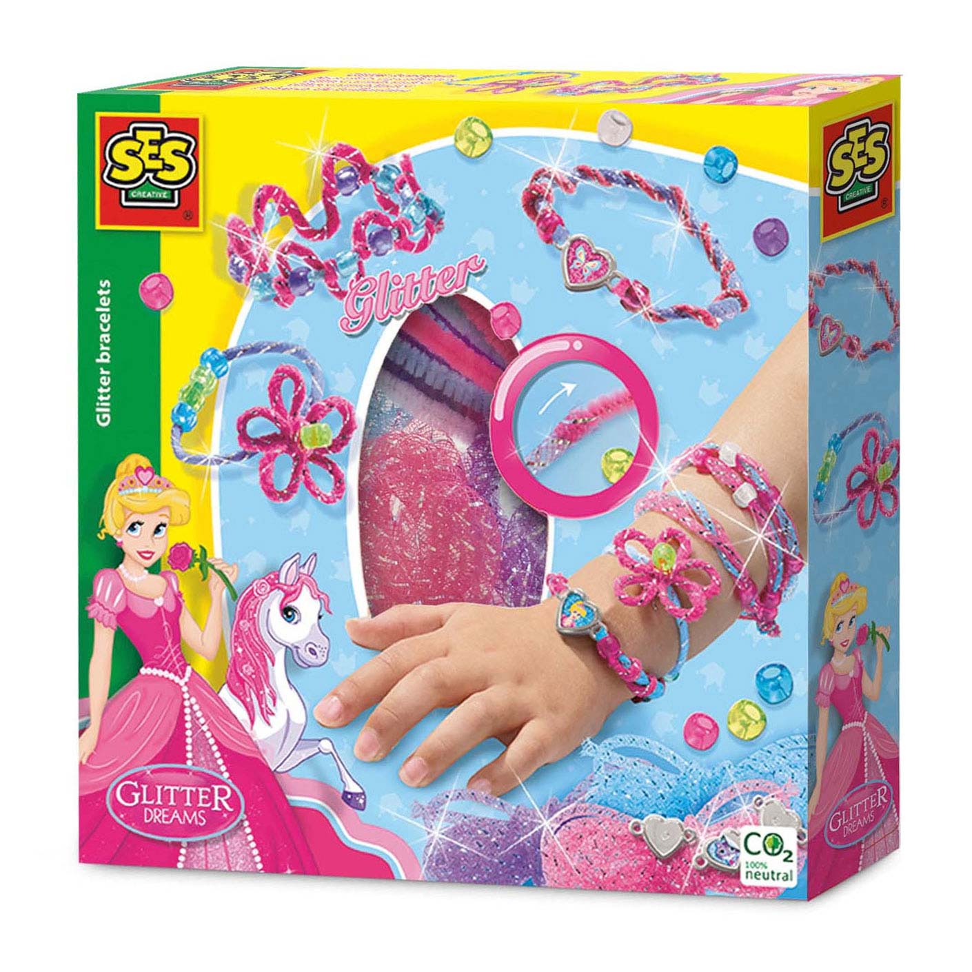 SES glitter armbanden