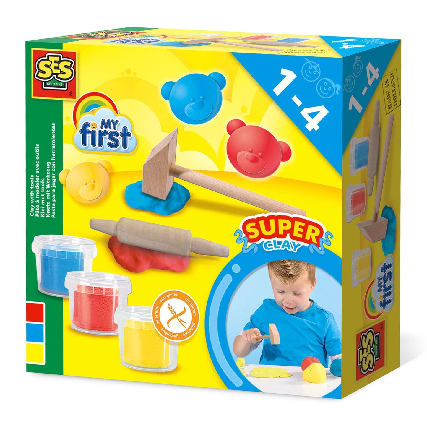 SES Creative Ses my first klei met gereedschap - 3 kleipotjes