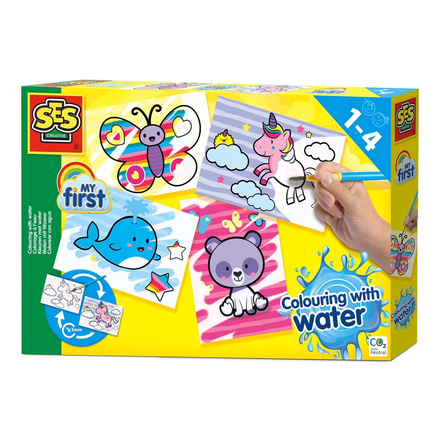 SES Creative Ses my first kleuren met water - fantasie dieren