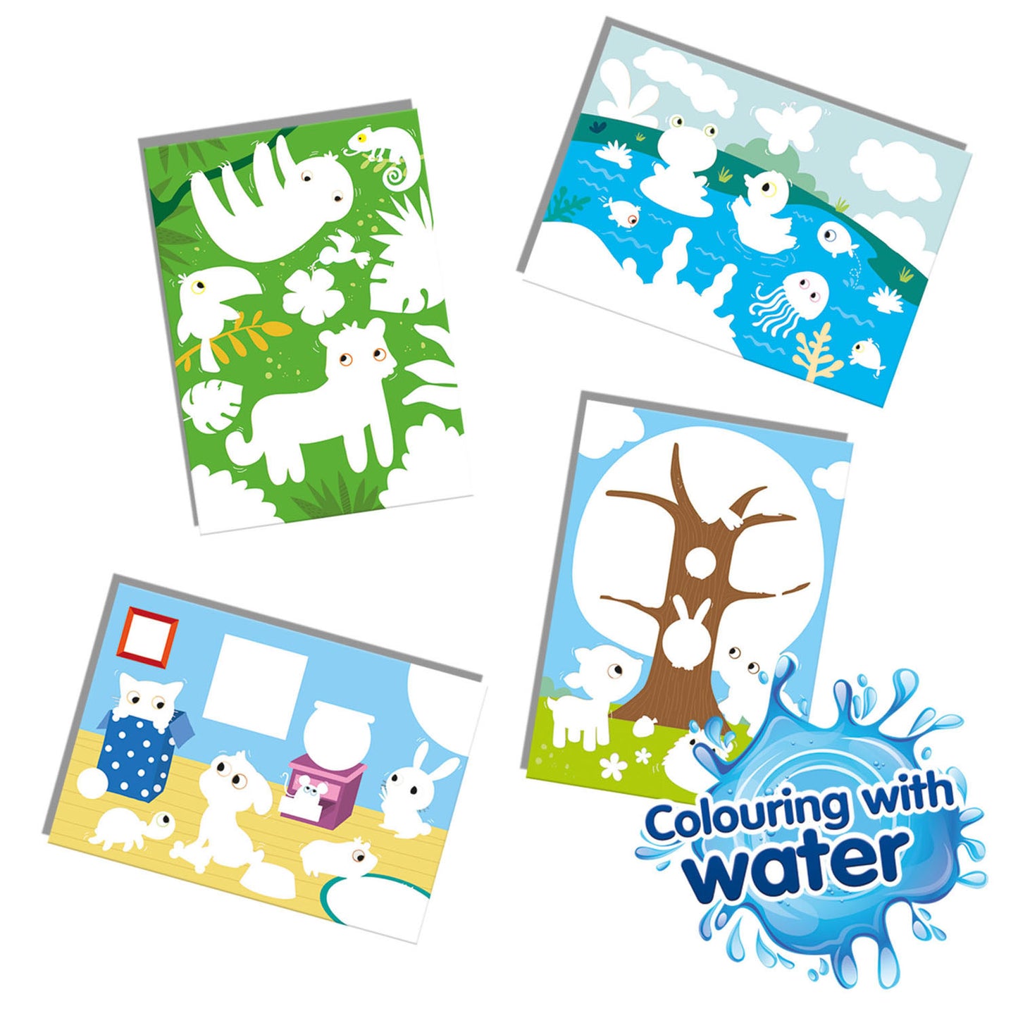SES Creative Ses my first kleuren met water - verborgen dieren
