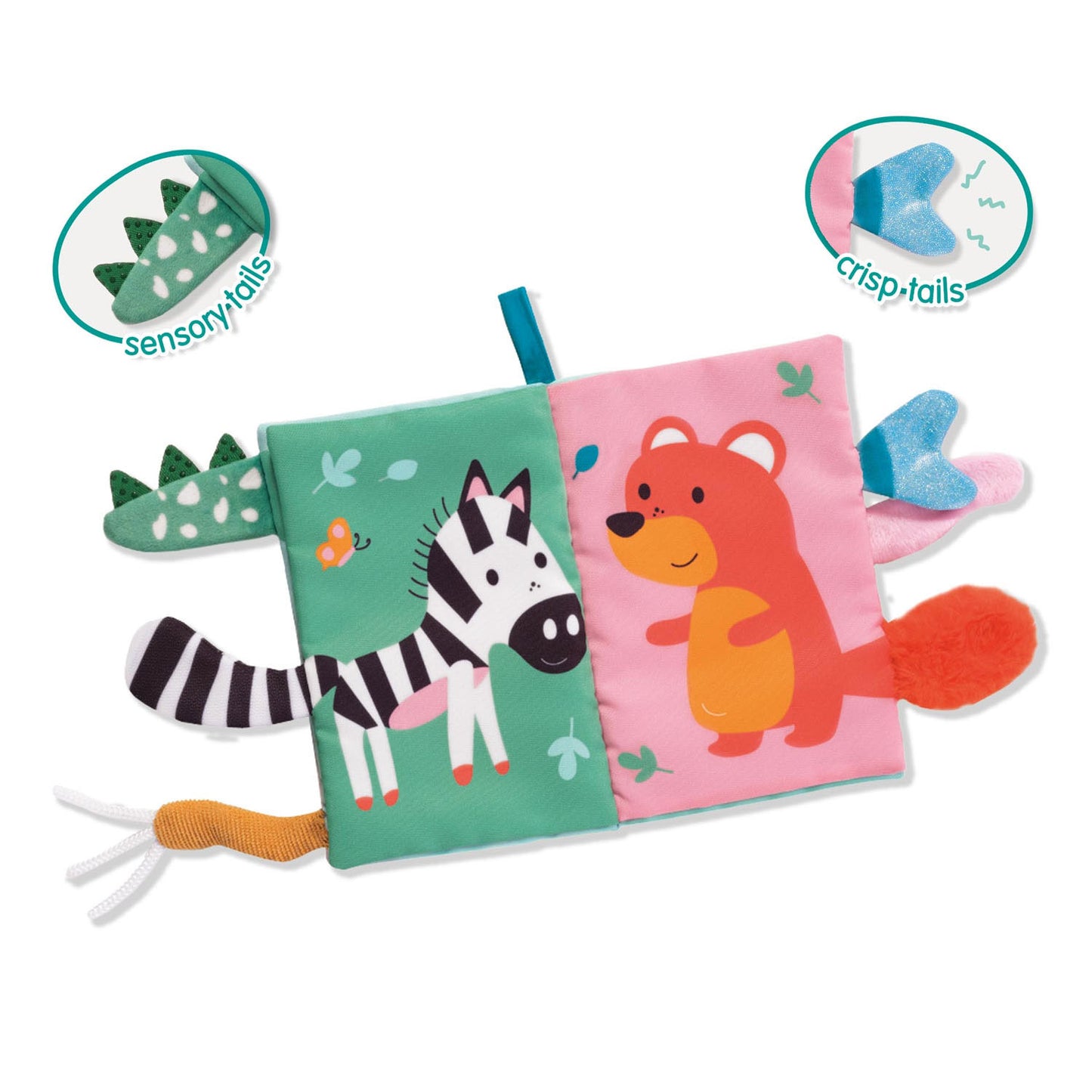 SES Creative Ses tiny talents sensory soft dierenstaarten boek