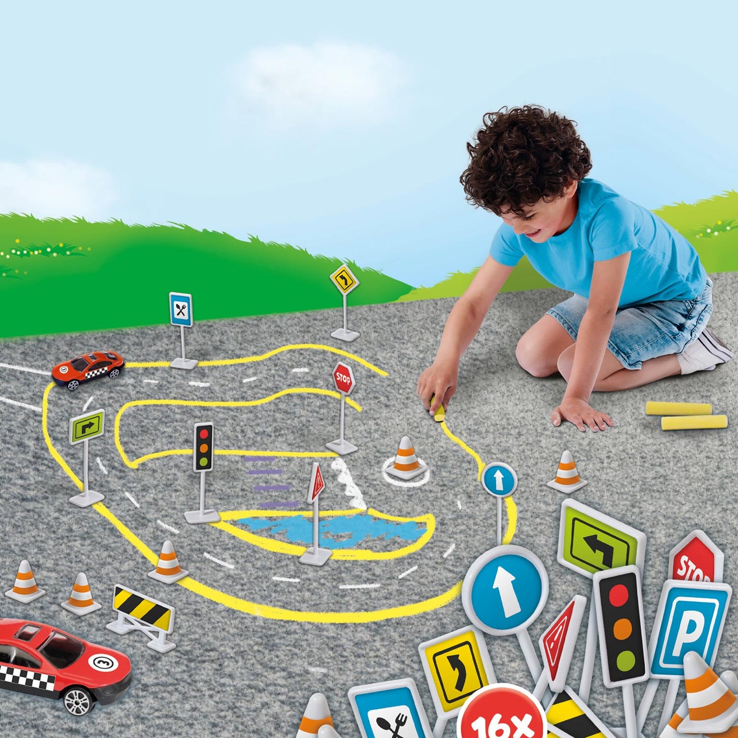 SES Creative Ses stoepkrijt verkeer