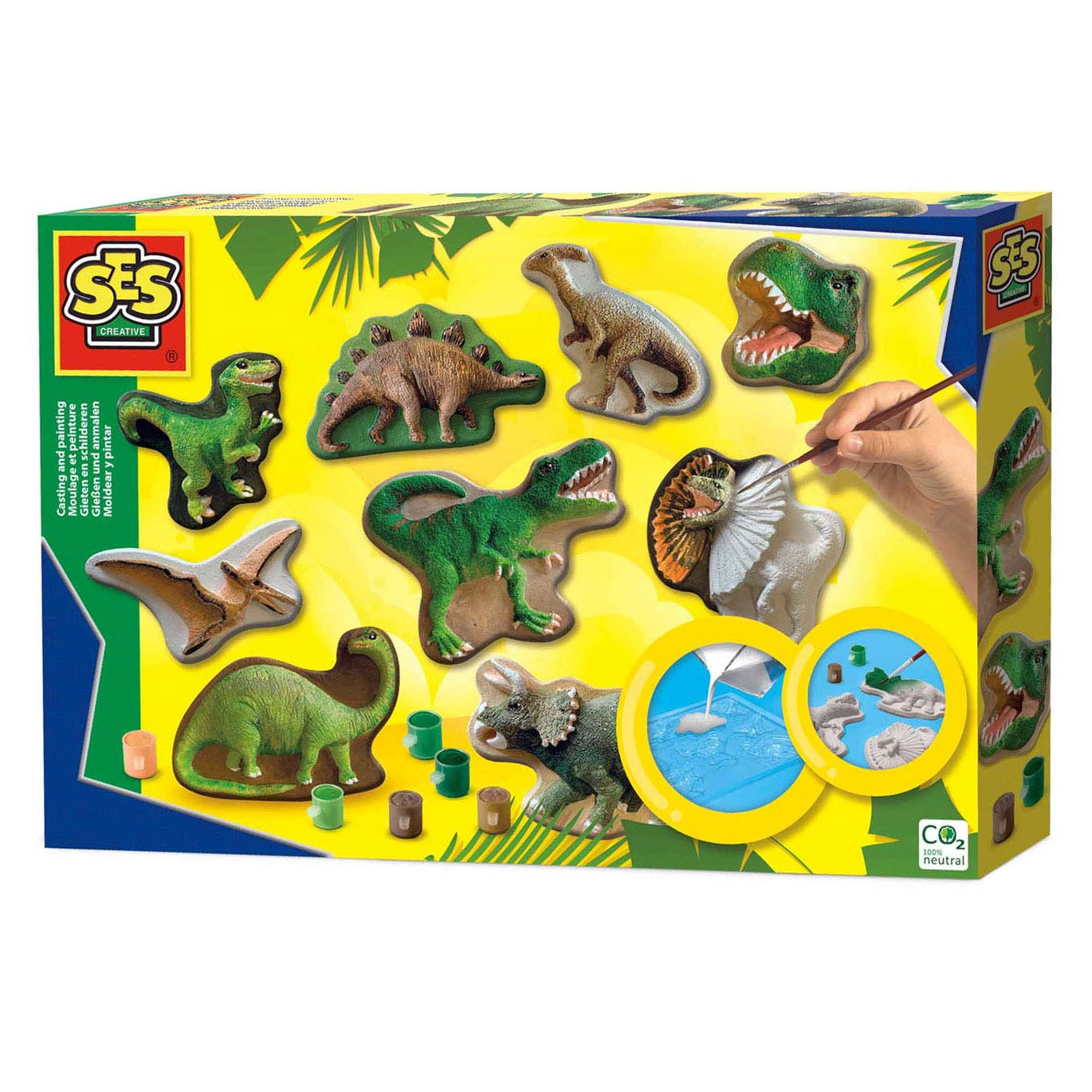 SES Creative Ses gips gieten en schilderen - dinowereld
