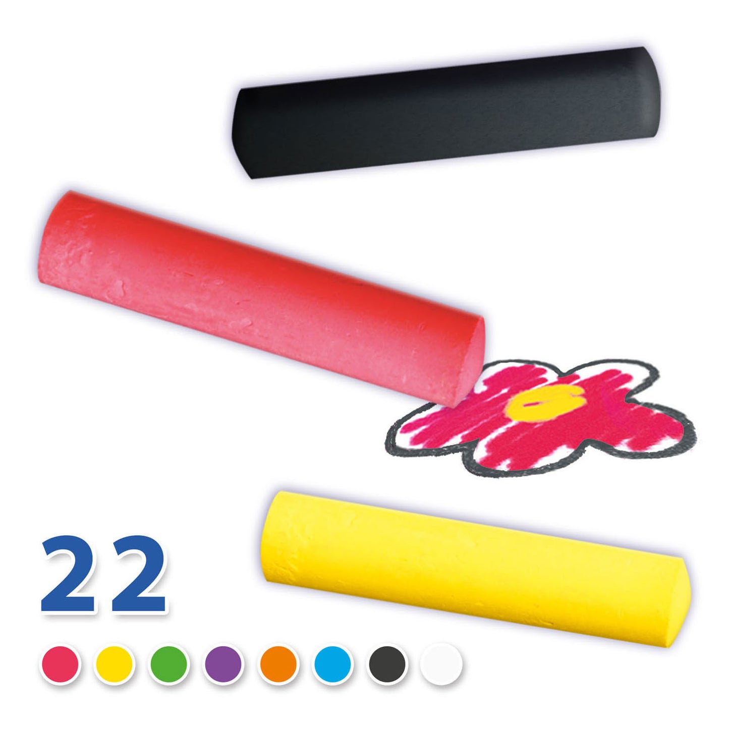 SES Creative Stoepkrijt emmer, 22st.