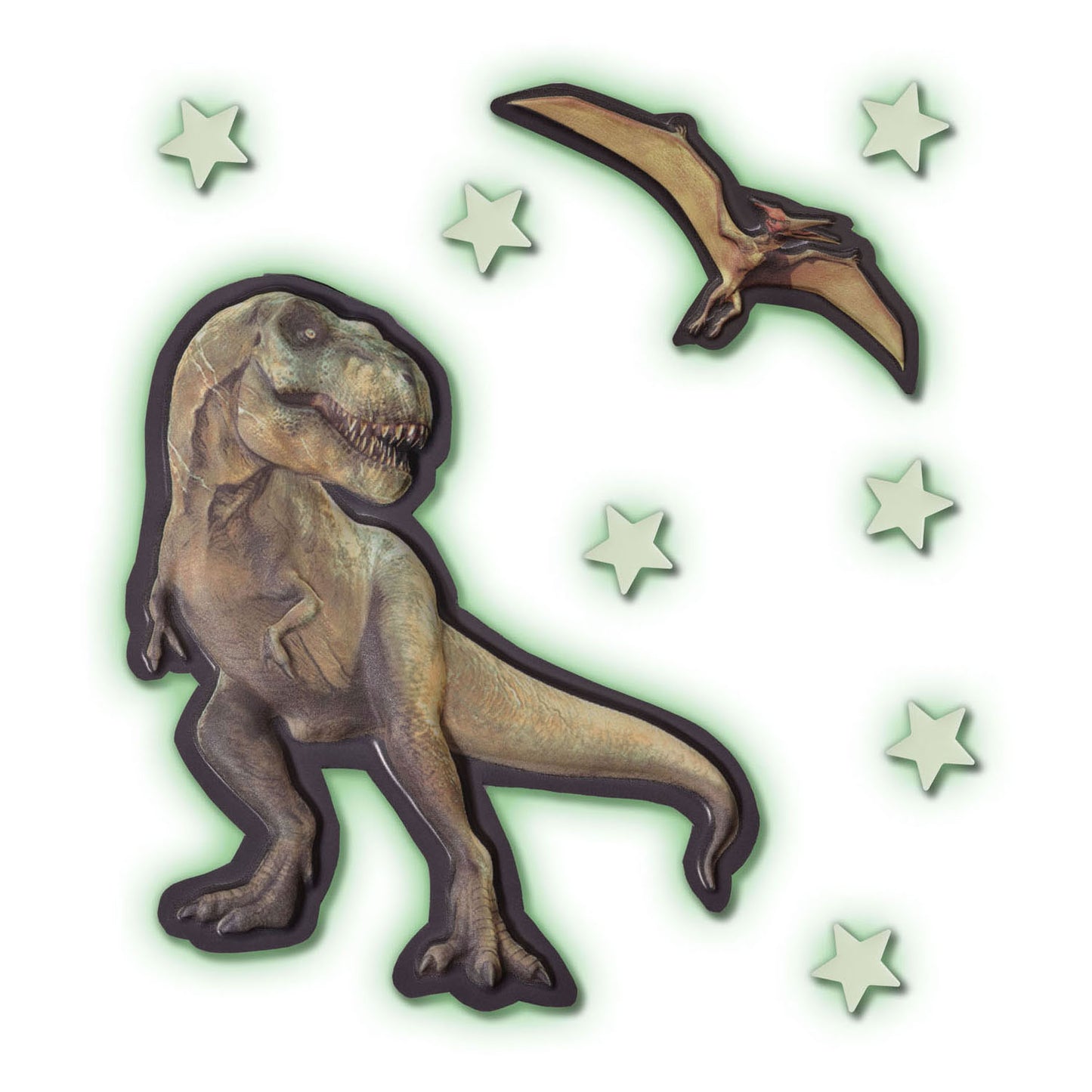 SES mega glowing t-rex world muurstickers