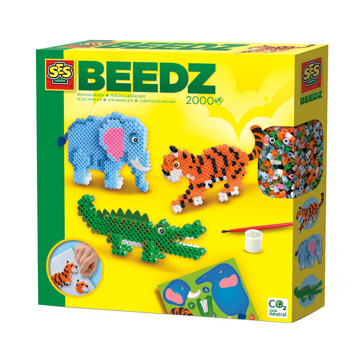 SES Creative Ses strijkkralen - safari dieren