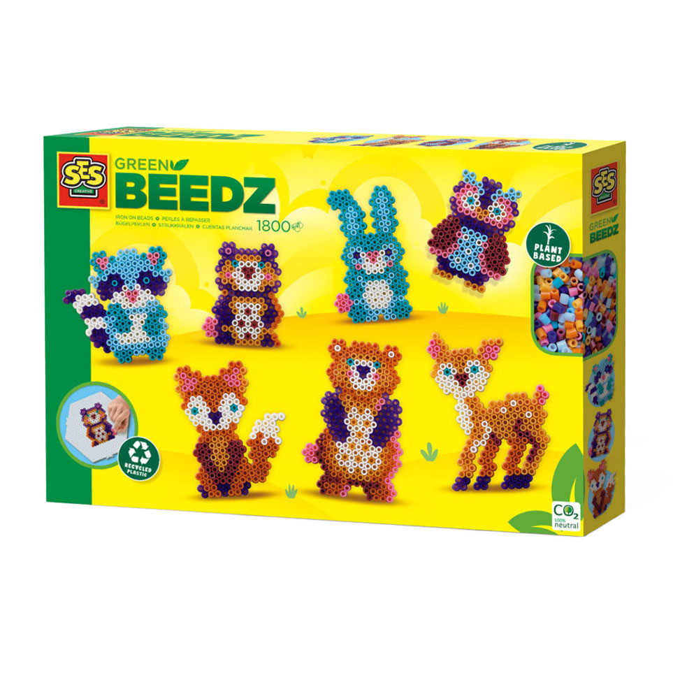 SES Creative Ses green beedz - strijkkralenset bosdieren