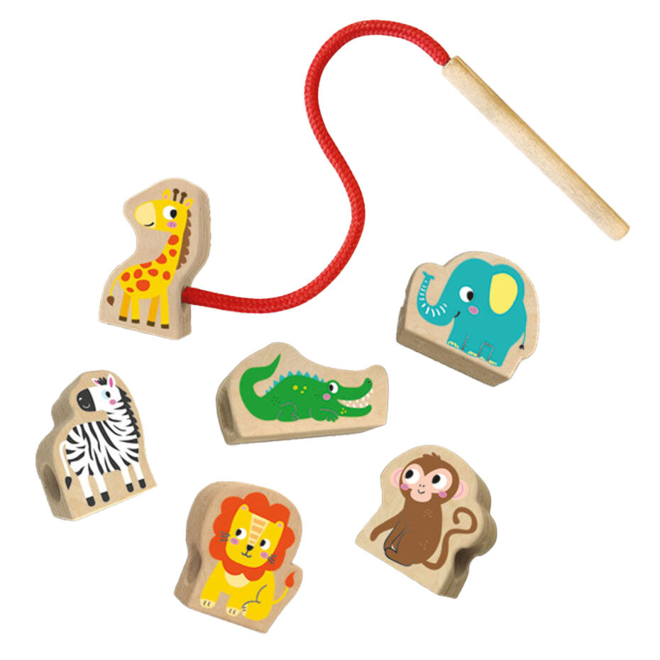 SES Creative Ses tiny talents houten dierenkralen rijgen