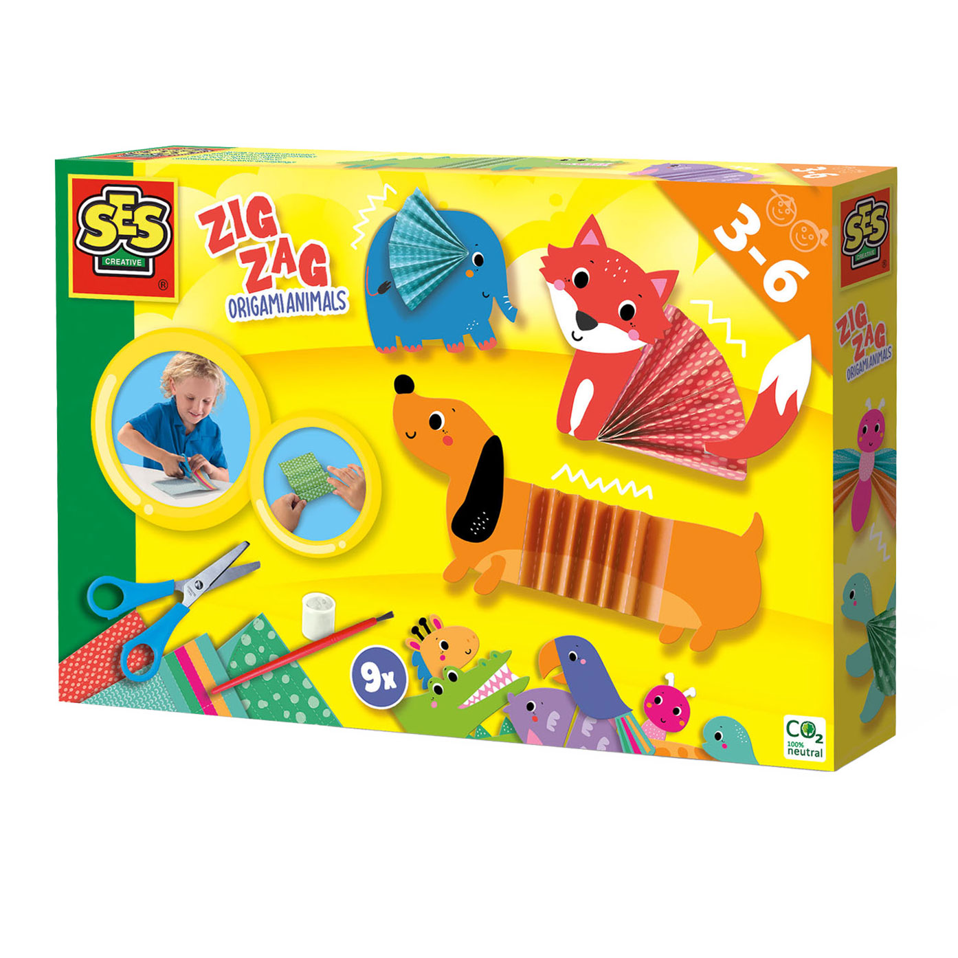 SES Creative Ses zig zag origami dieren