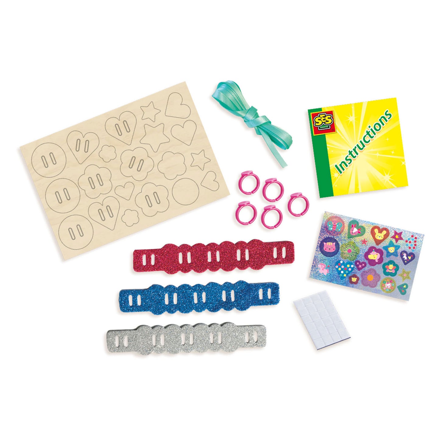 SES Creative Ses easy glitter ringen en armbanden