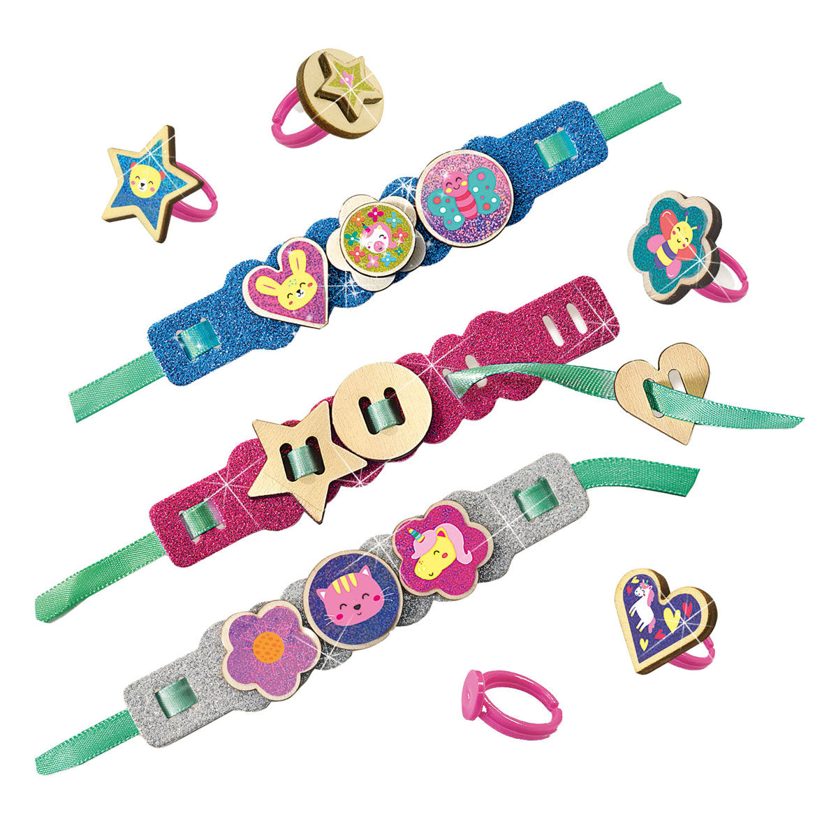 SES easy glitter ringen en armbanden