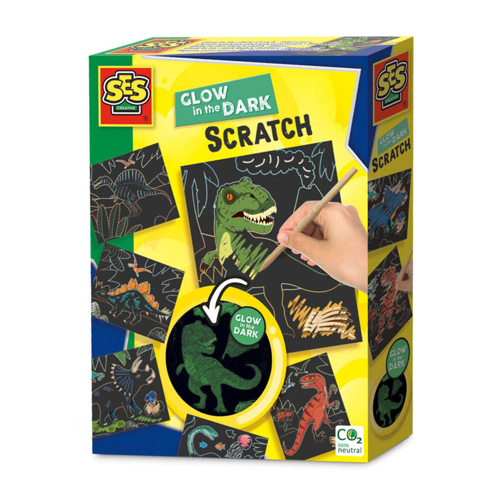 SES glow in the dark scratch - dino's