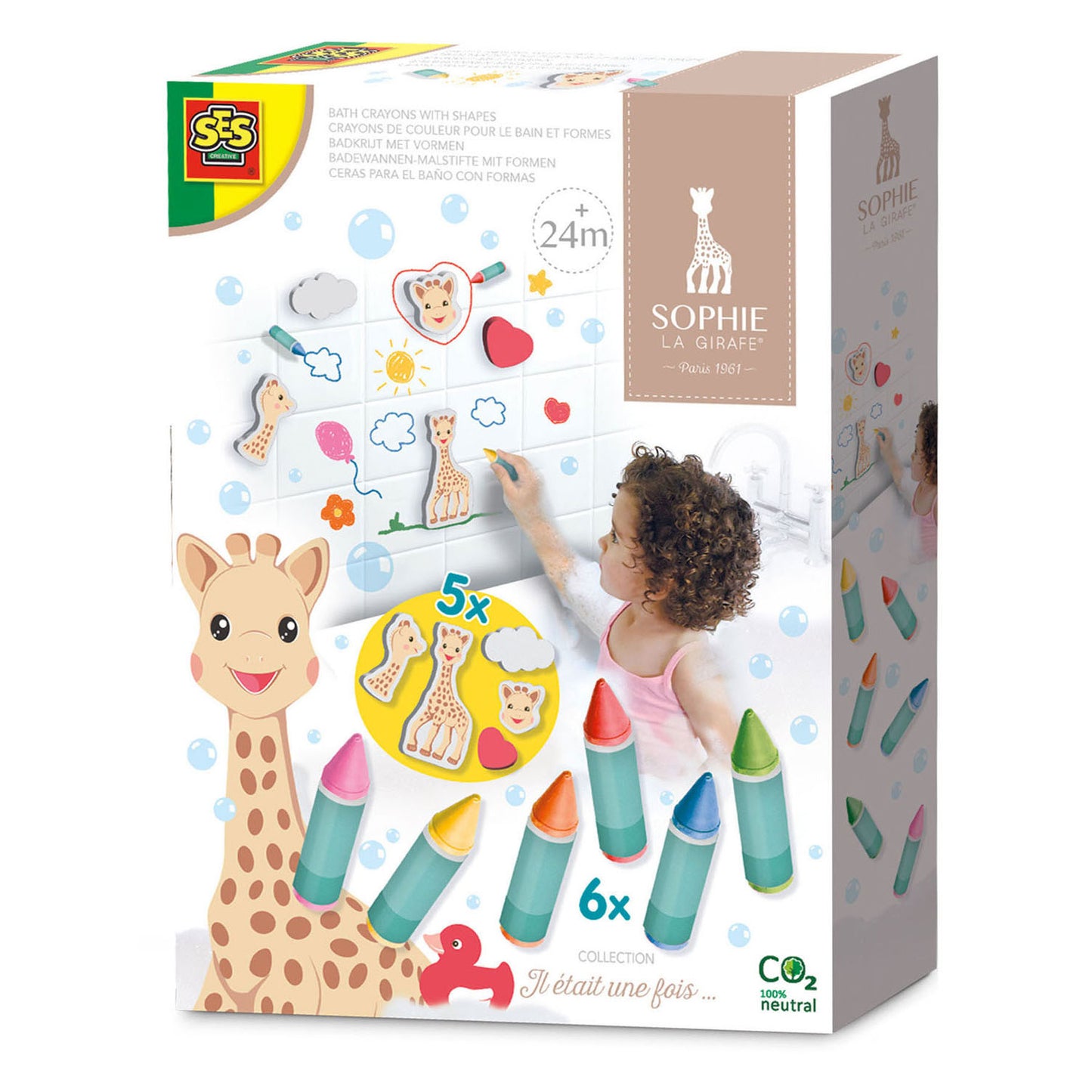 SES Creative Ses sophie la girafe badkrijt met vormen