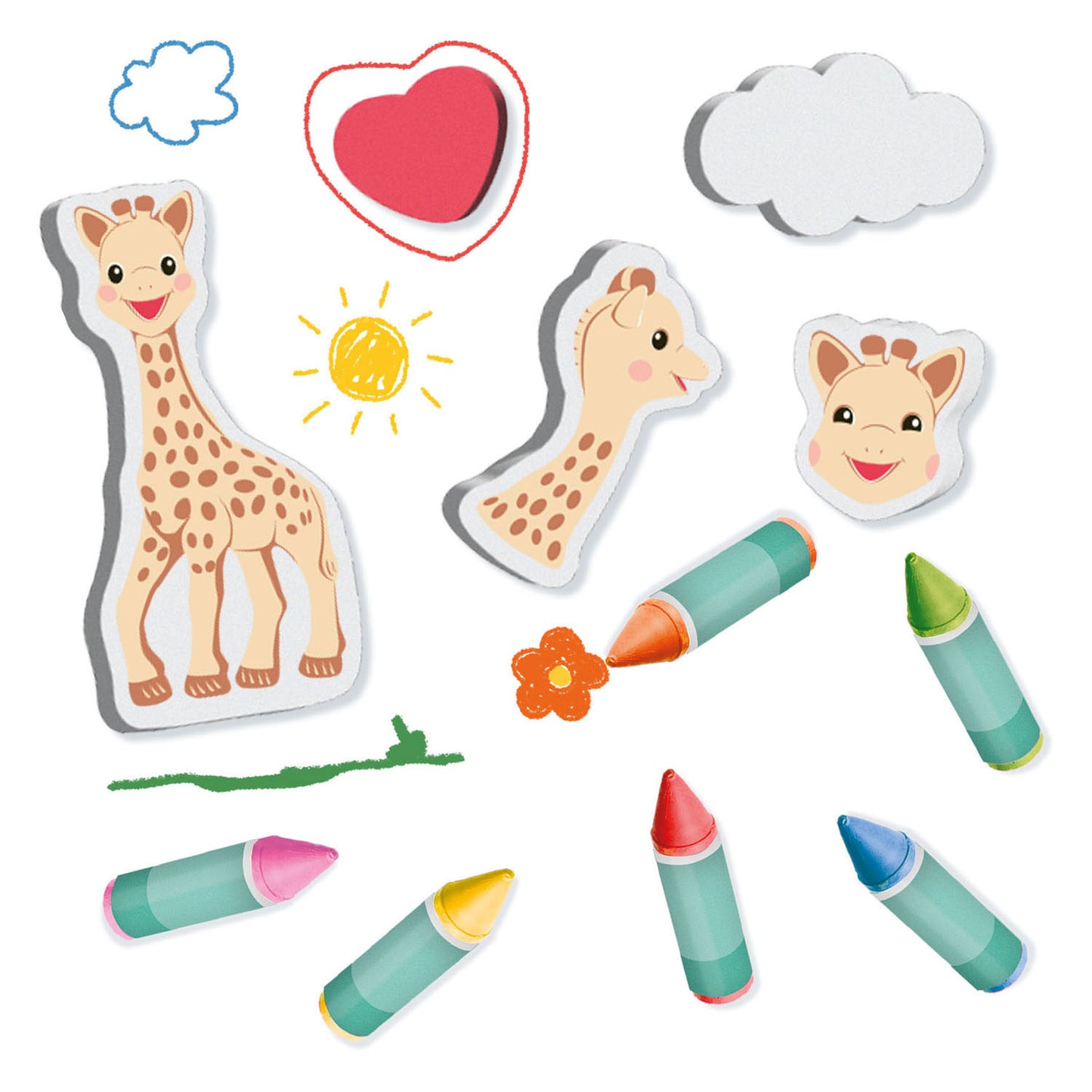 SES Creative Ses sophie la girafe badkrijt met vormen