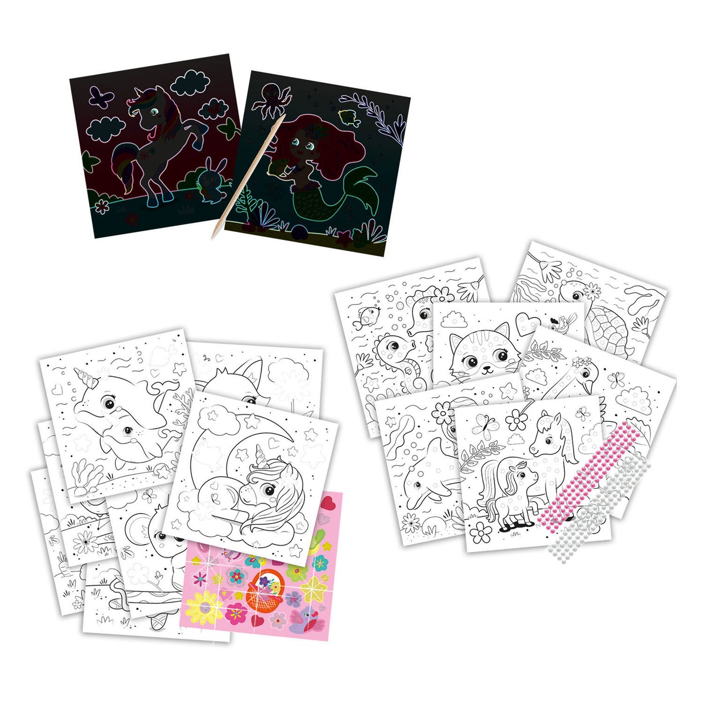 SES Creative Ses doe kleurboek glitter 3 in 1