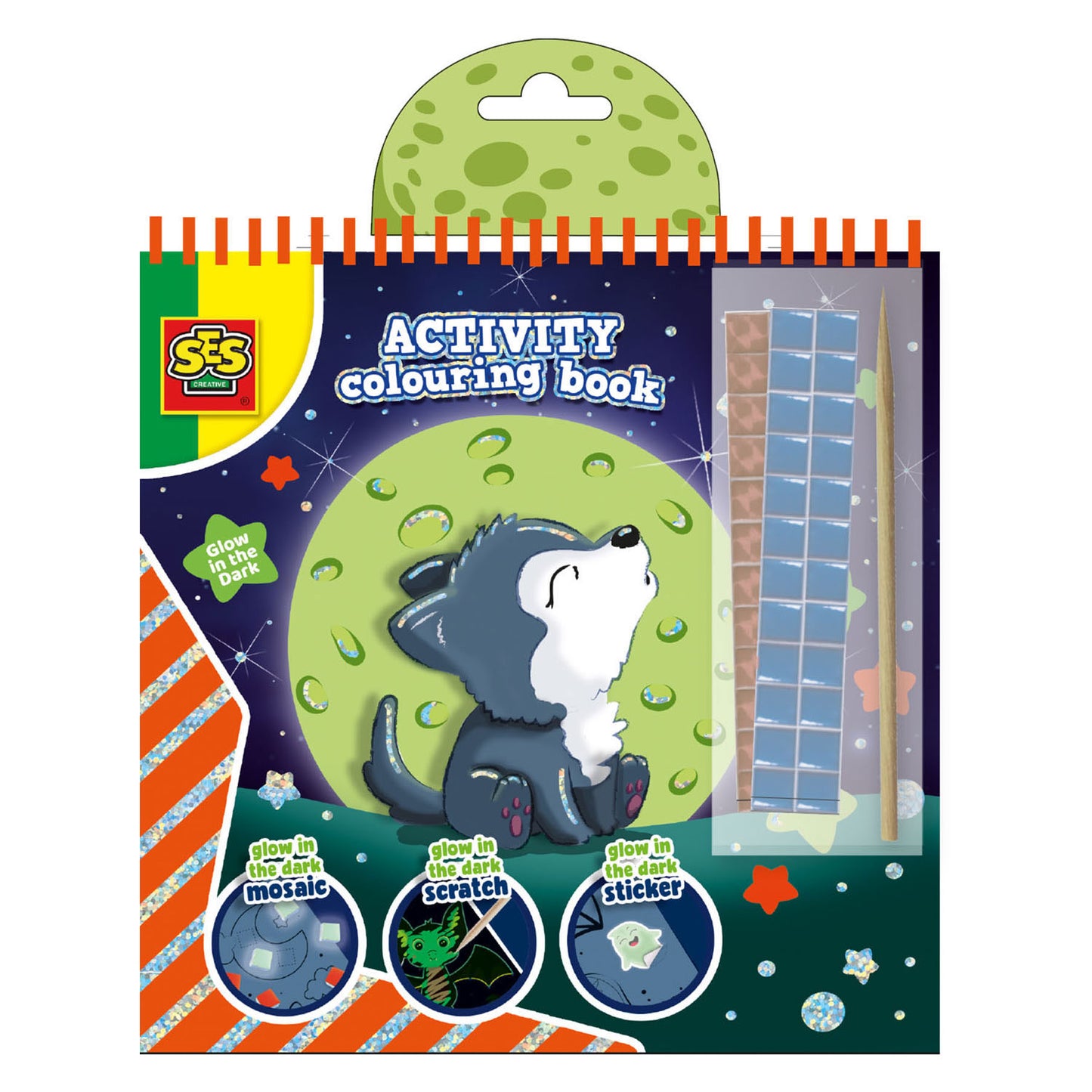 SES doe kleurboek glow in the dark 3in1
