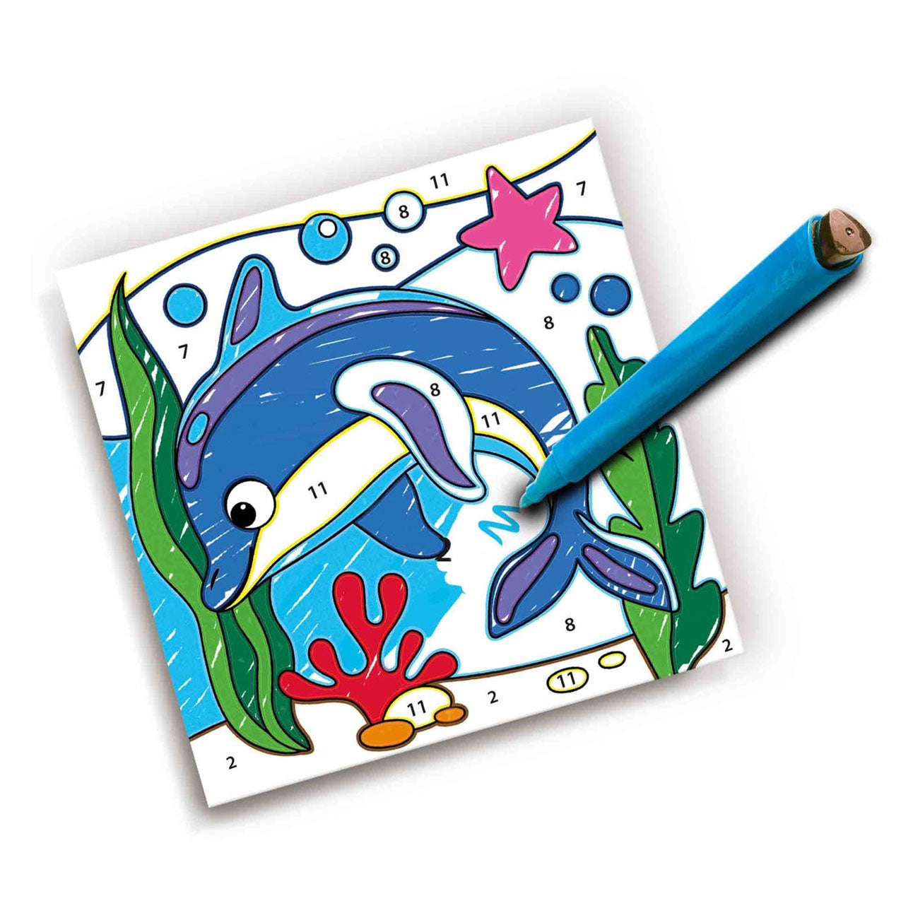 SES Creative Ses kleuren op nummers - driehoek grip stiften