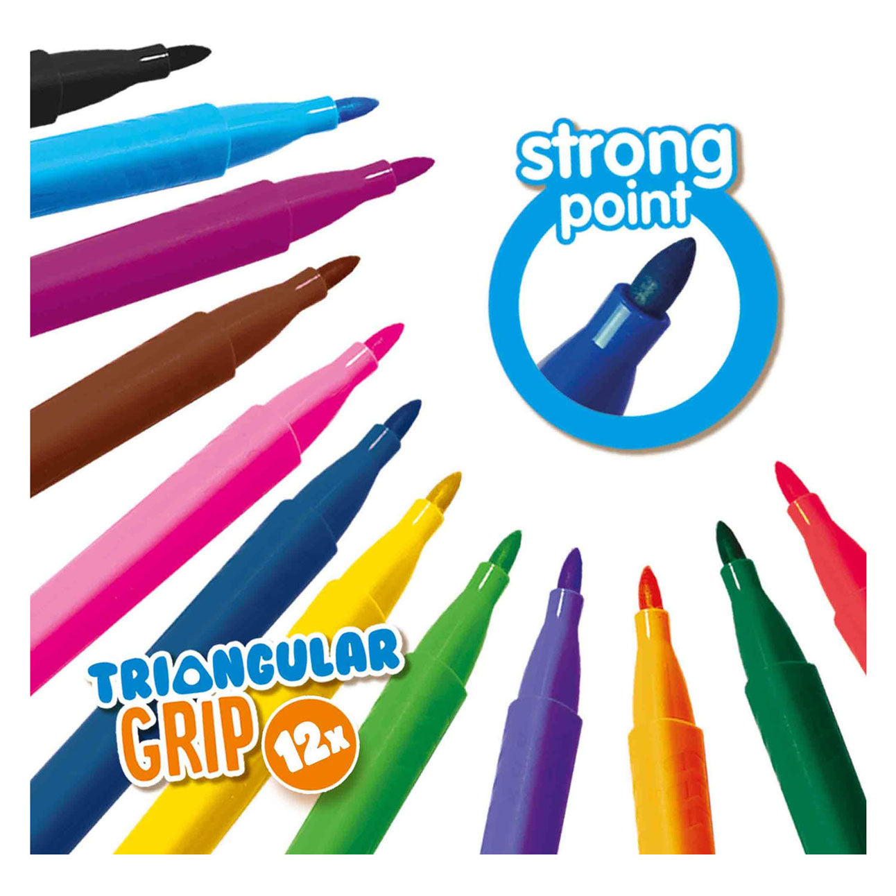SES Creative Ses kleuren op nummers - driehoek grip stiften