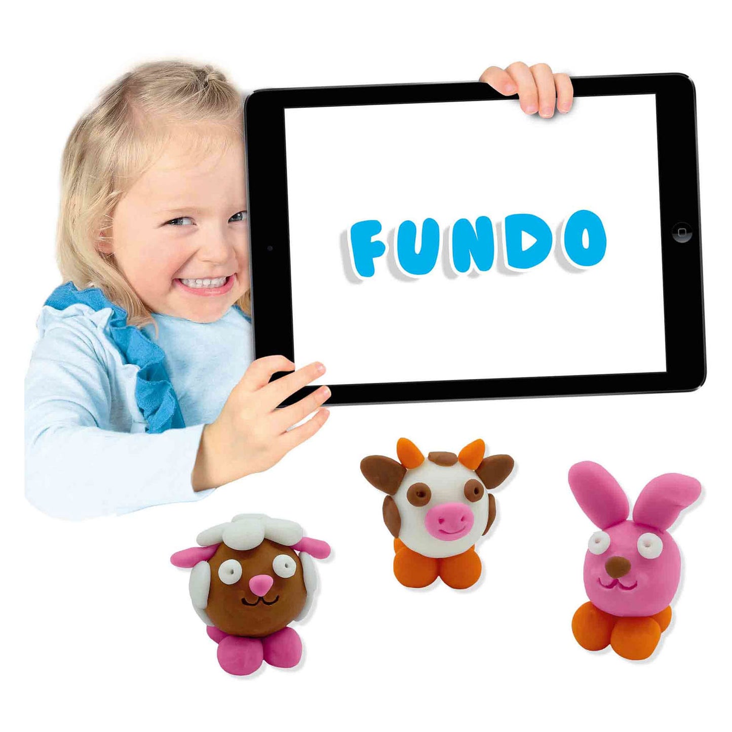 Ses fundo klei - boerderij dieren