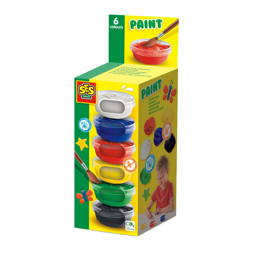 SES Creative Ses plakkaatverf, 6x45ml