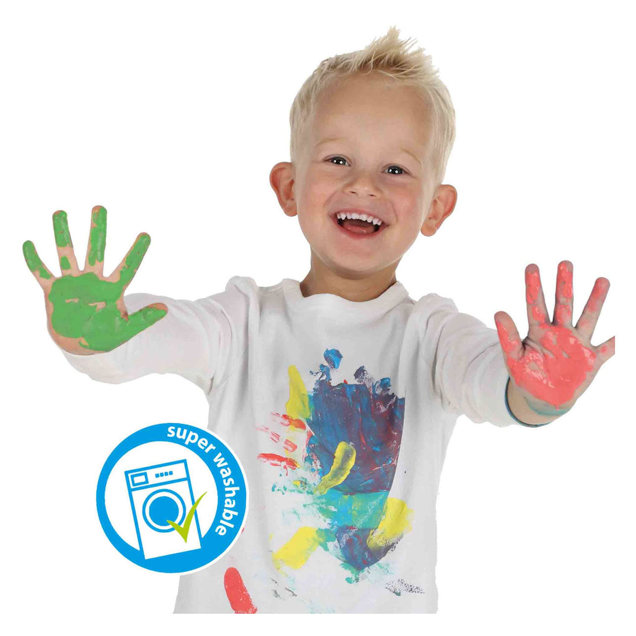 SES vingerverf primaire kleuren, 4x110ml