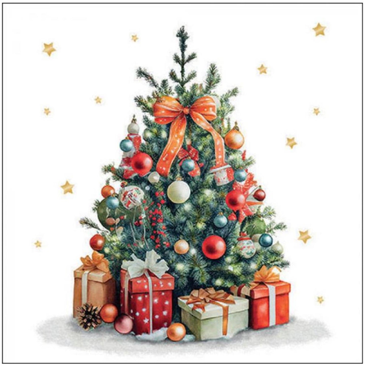 Ambiente servetten 25cm christmas tree