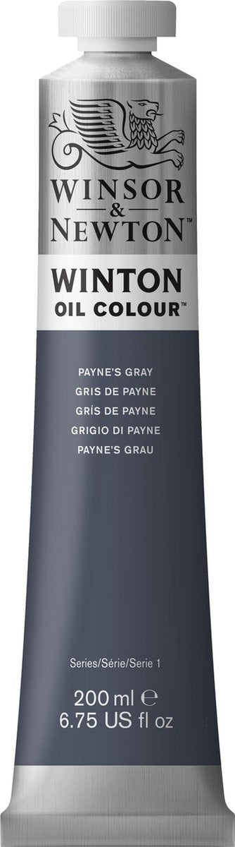 Winsor Newton winton oil colours 200ml payne's grey
