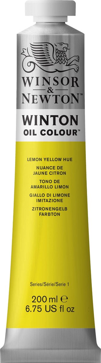 Winsor Newton winton oil colours 200ml lemon yellow hue