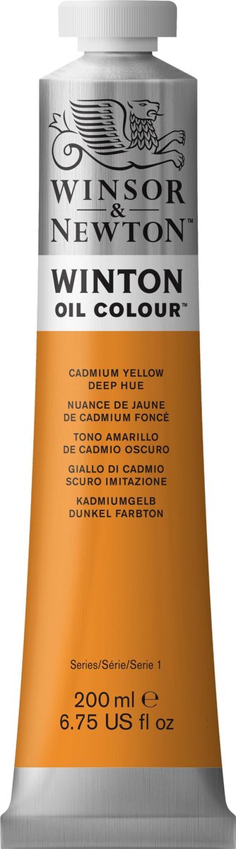 Winsor Newton winton oil colours 200ml cadmium yellow deep hue