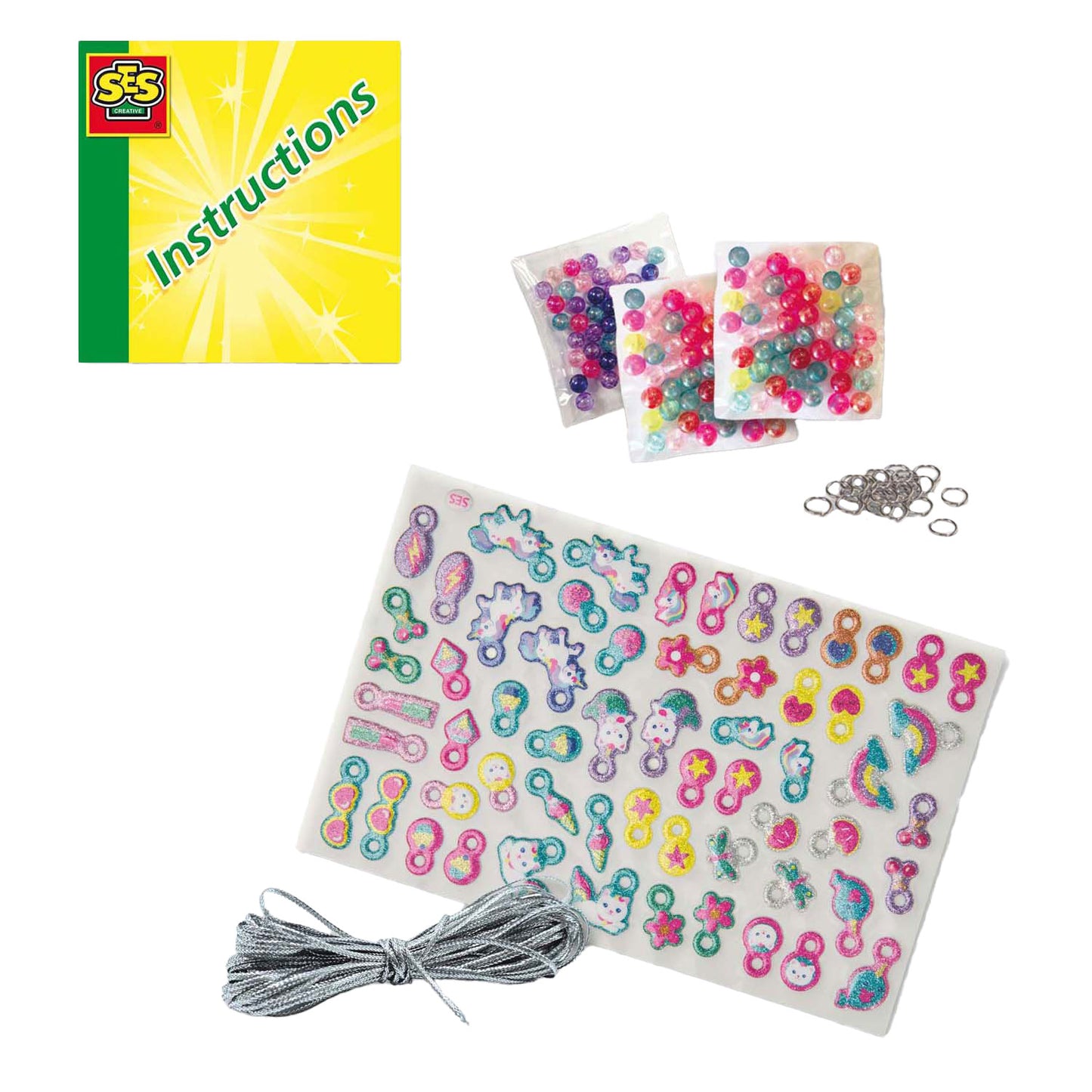 SES puffy glitter sticker armbanden