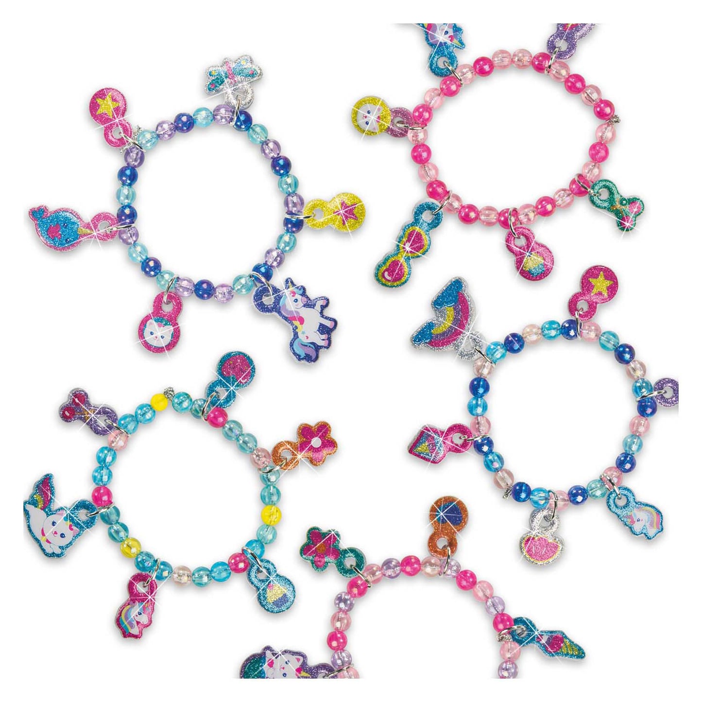 SES puffy glitter sticker armbanden