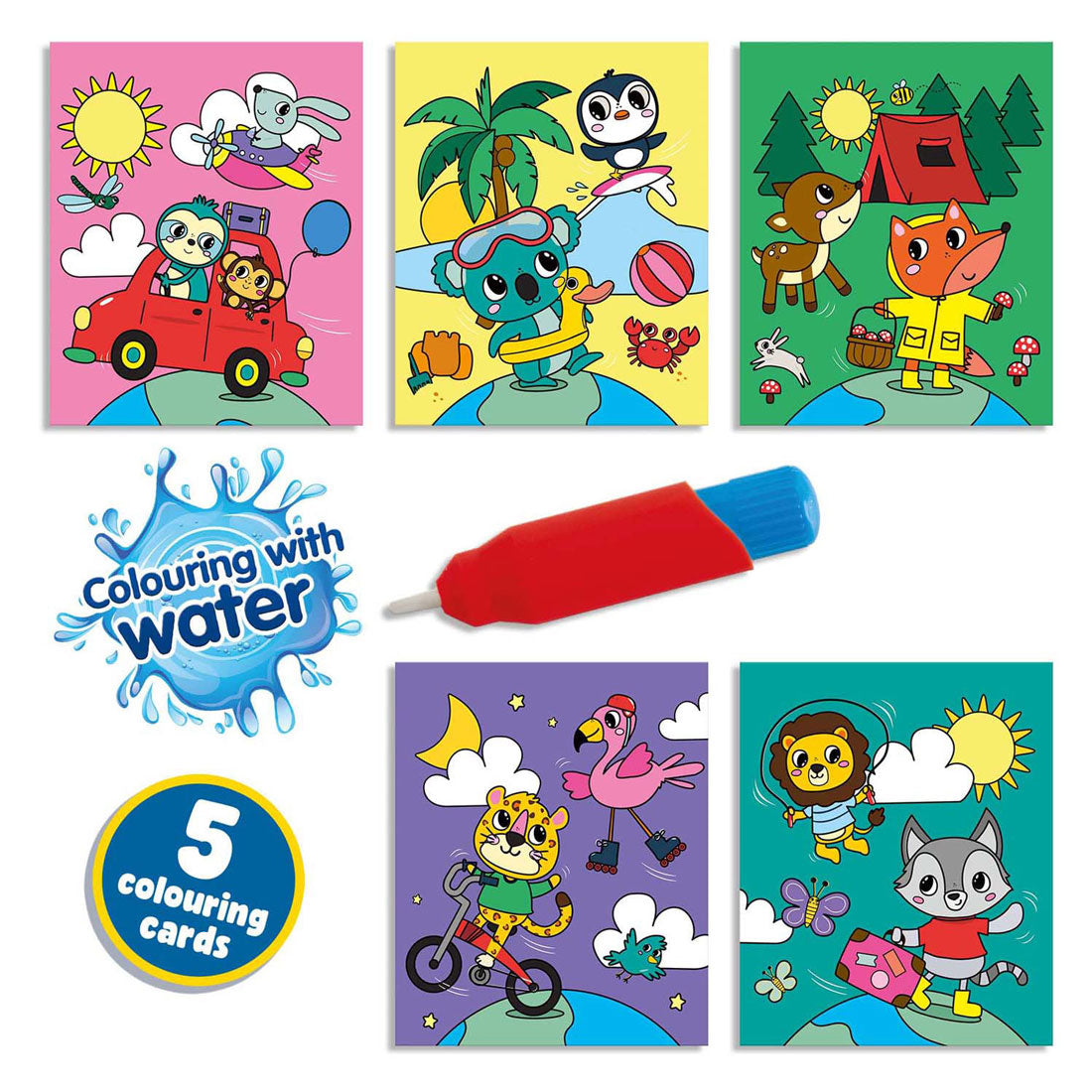 SES Creative Ses kleuren met water kleurboek - op reis
