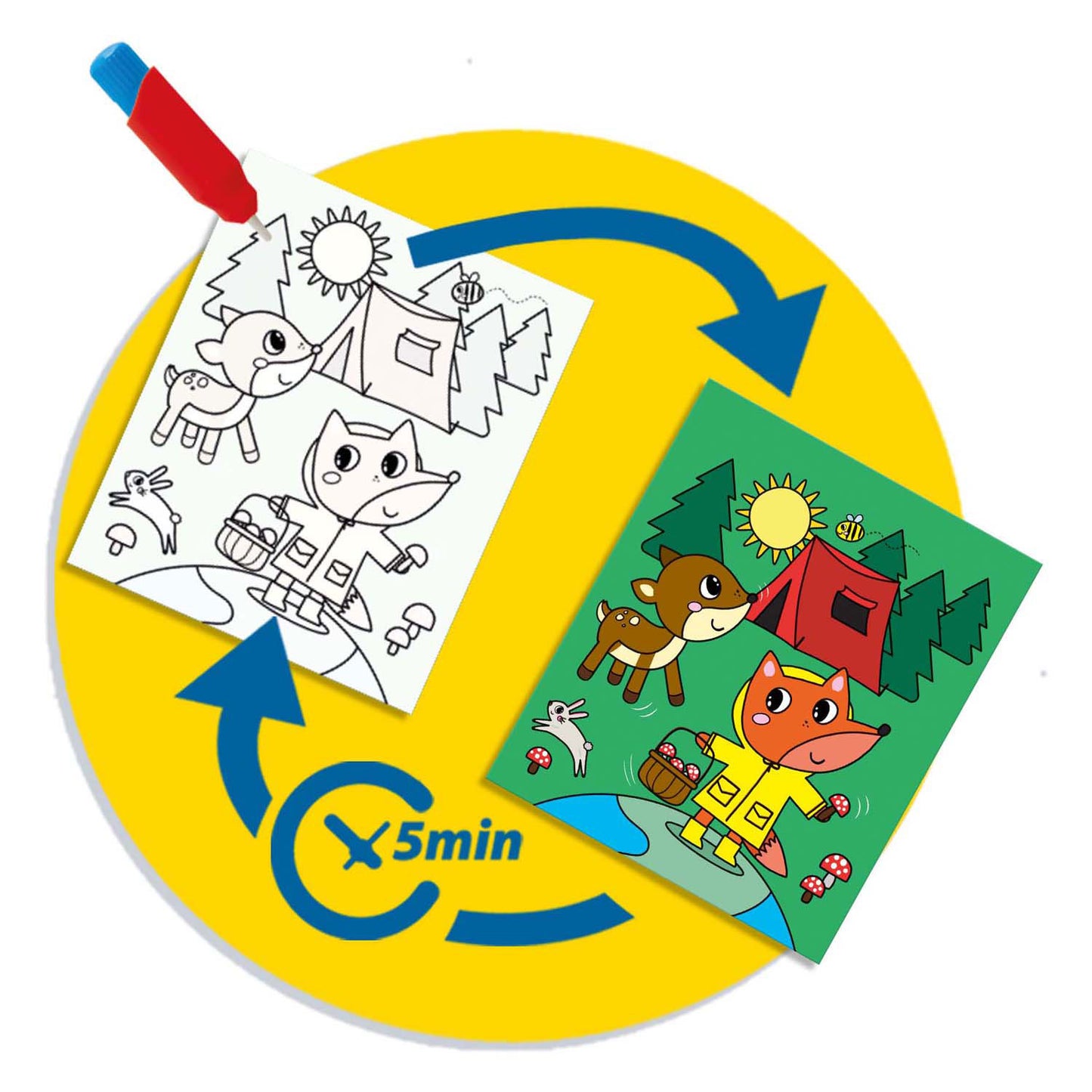 SES Creative Ses kleuren met water kleurboek - op reis